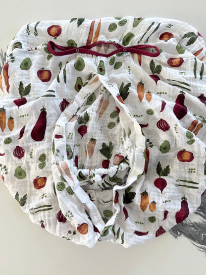 Little Unicorn Veggies Muslin Car Seat Canopy