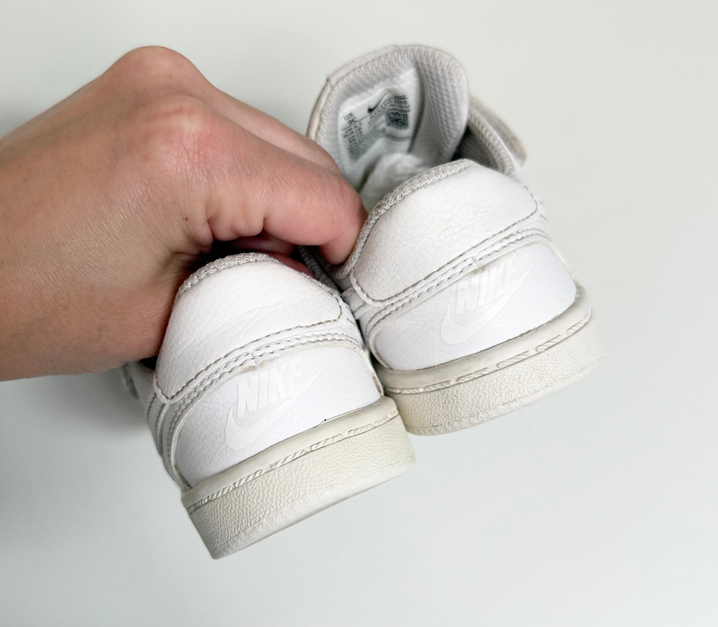 Nike Force Court Borough Low Recraft White Stretch Lace & Velcro Sneakers (9)