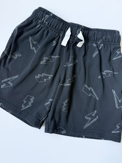 Cat & Jack Black Lightening Bolt Shorts (4/5 Years)