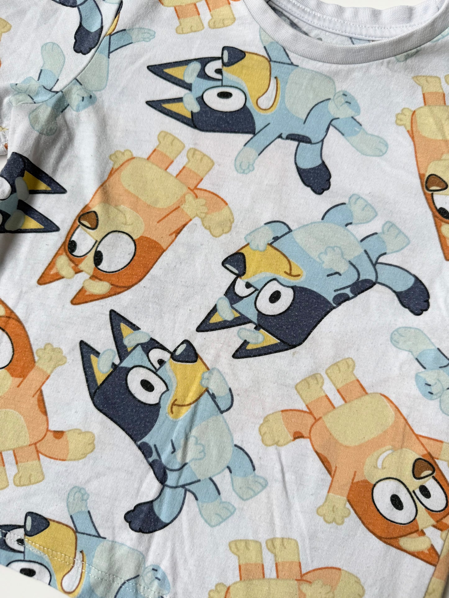 Bluey White AOP T-Shirt (4T)