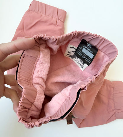 LP Apparel Pink Fleece Lined Wind Pants (6-12 Months)