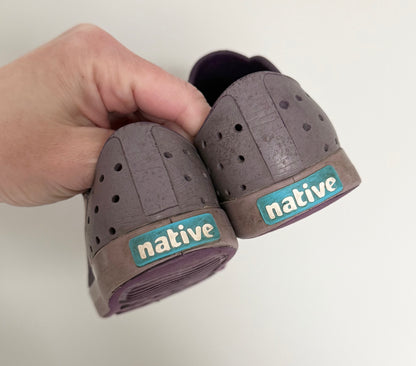 Native Dark Purple Pattern Jefferson Slip Ons (12)