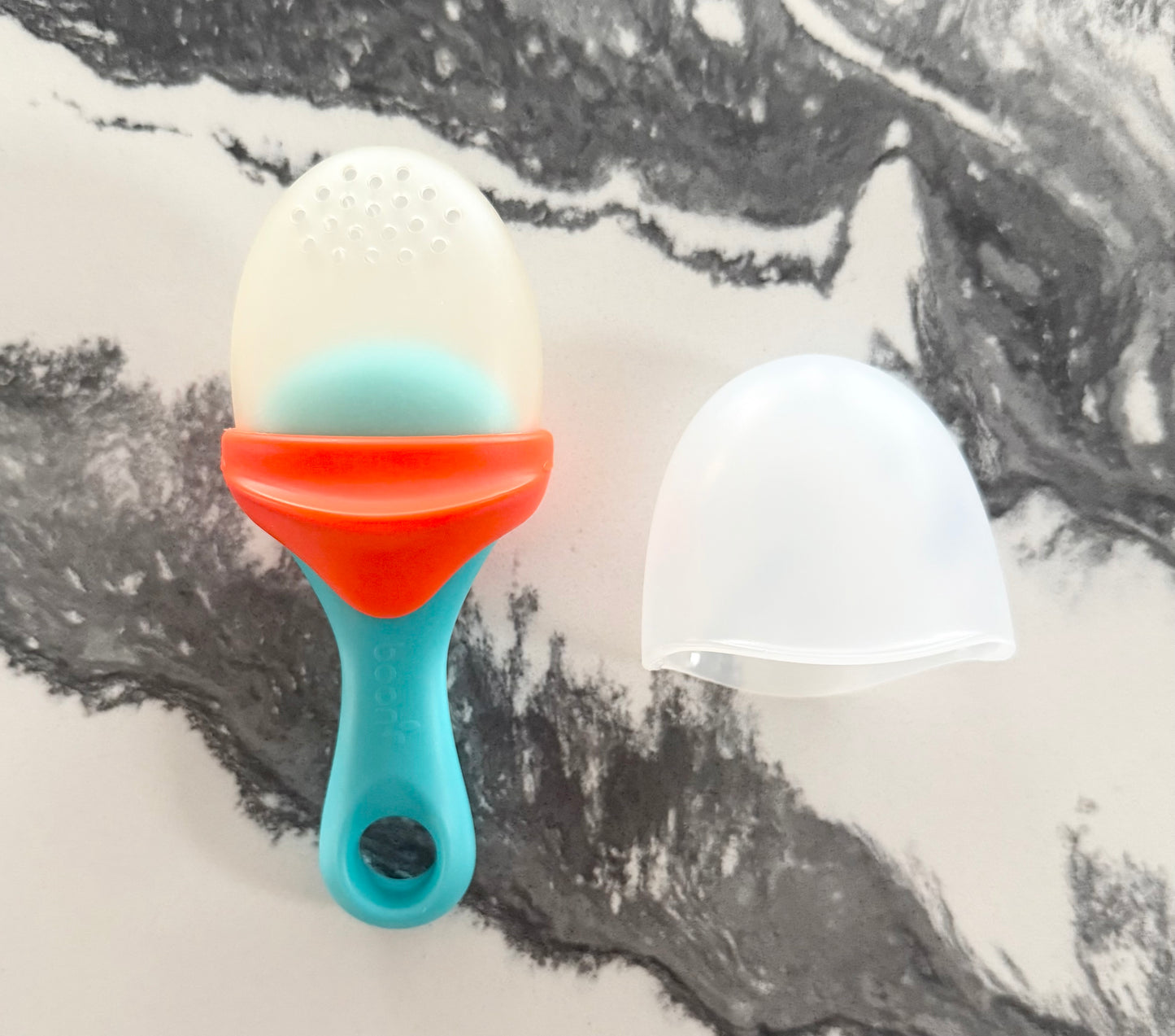 Boon Pulp Silicone Feeder - Turquoise & Orange