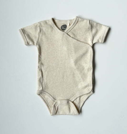 The Littlest Light Tan Kimono Bodysuit (0-3 Months)