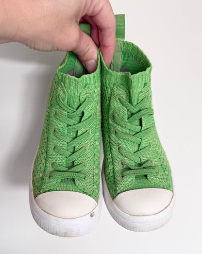 Native Green Knit Mesh Hightop Stretch Lace Sneakers (10)