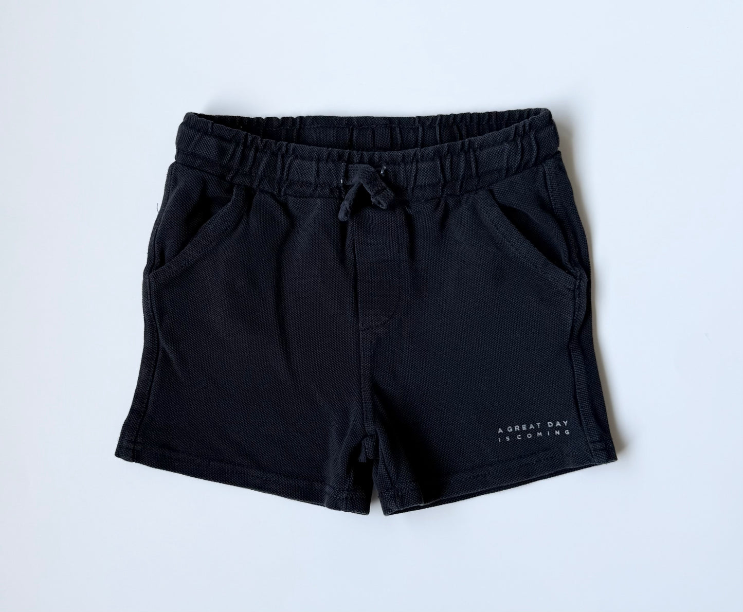 Zara Black Waffled Shorts (3-4 Years)