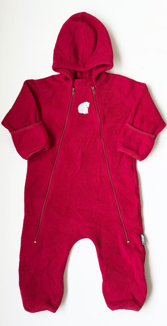 MEC Red Polar Bear Fleece Bunting Suit (12 Months)