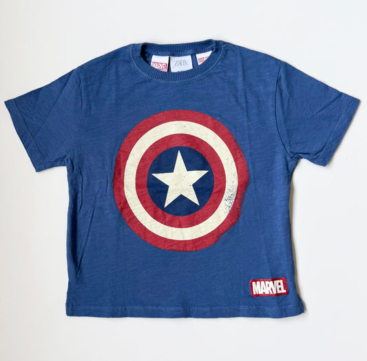 Zara Marvel Blue Captain America T-Shirt (18-24 Months)