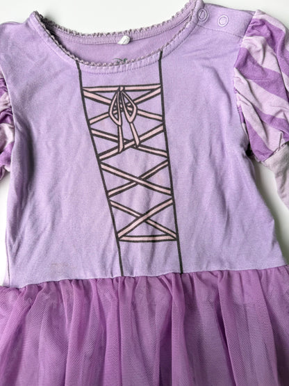 Posh Peanut x Disney Purple Rapunzel Long Sleeve Bodysuit Dress (2T)