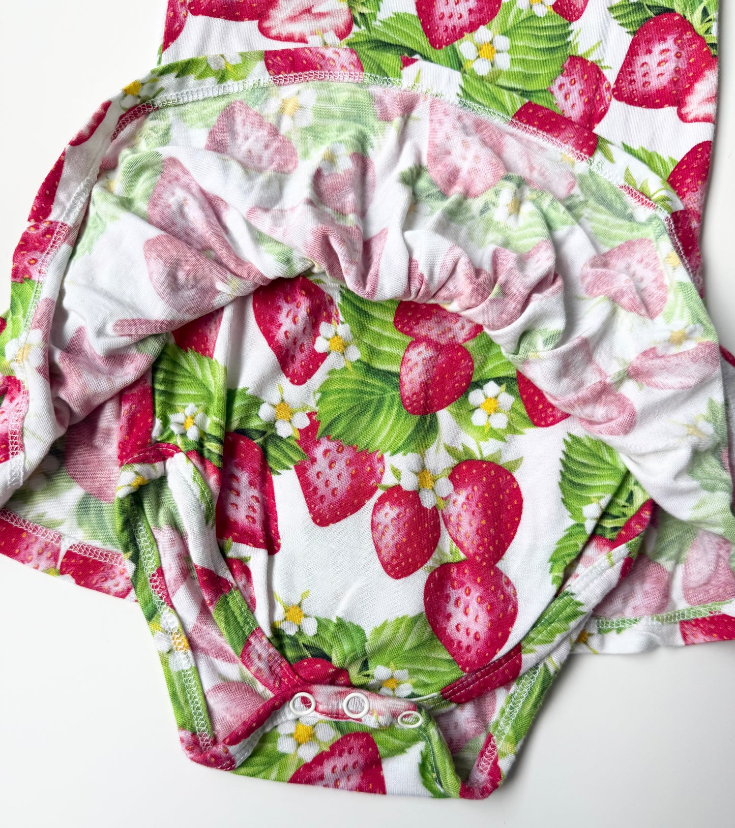 Posh Peanut Wild Strawberries Short Sleeve Bodysuit Dress (18-24 Months)
