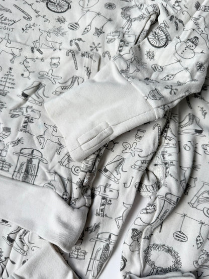 Goumi White Christmas Trinkets Two Piece Jogger Set (2-3 Years)