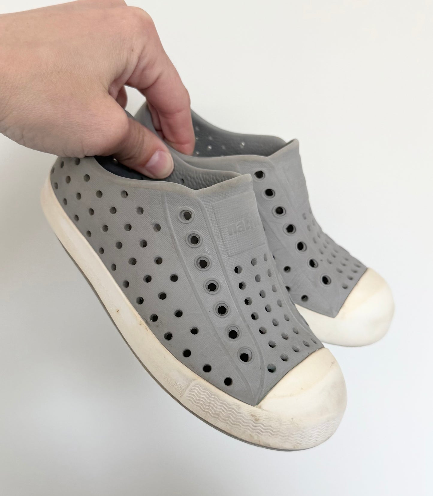 Native Light Grey Jefferson Slip Ons (10)