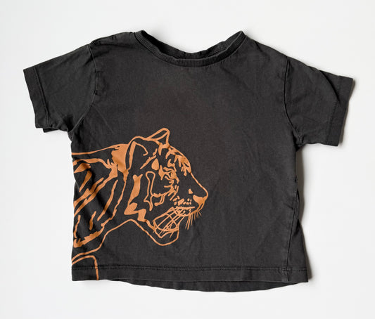Zara Dark Grey & Orange Tiger T-Shirt (2-3 Years)