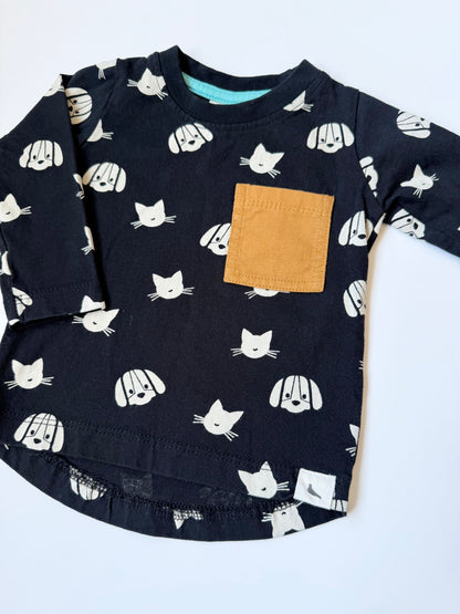 Turtledove London Black Dogs & Cats Long Sleeve (0-6 Months)