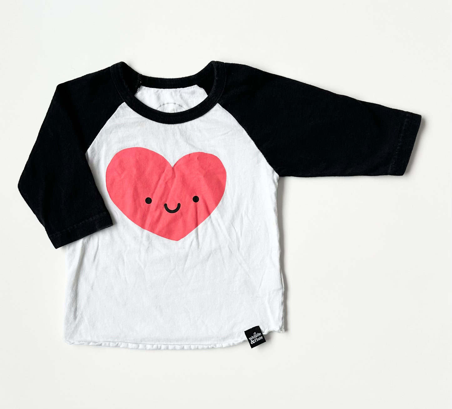 Whistle & Flute Smile Heart 3/4 Length Sleeve Length Shirt (12-18 Months)