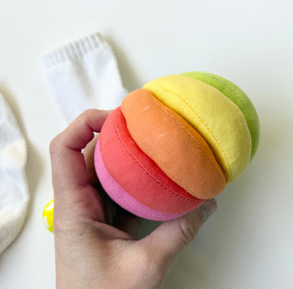 Lovevery Soft Cotton Rainbow Ball & Play Socks