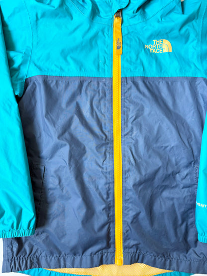 The North Face Blue & Orange Trim Zipline Rain Windbreaker Jacket (5T)