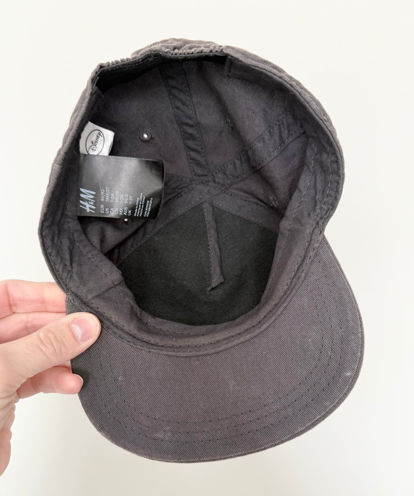 H&M Disney Dark Grey Mickey & Pluto SnapBack Hat (12-24 Months)