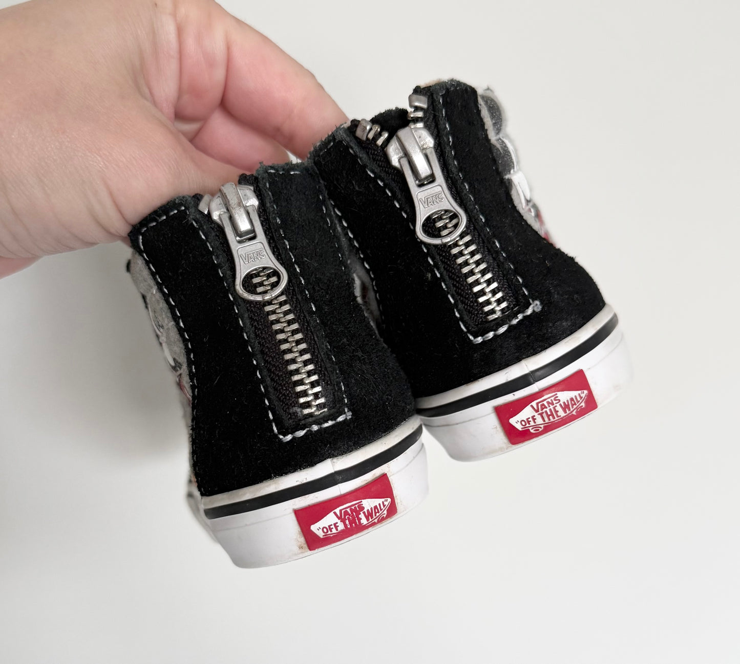 Vans x Disney Black & Grey Mickey Mouse High Top Stretch Lace & Zipper Sneakers (10)
