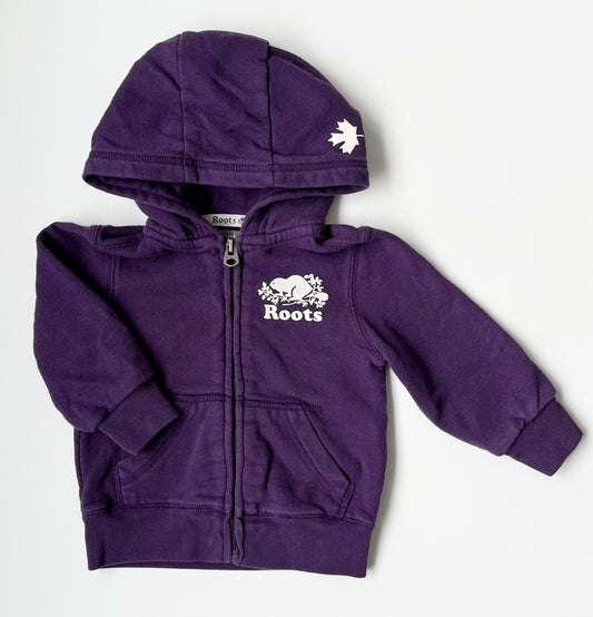 Roots 73 Purple Zip Up Hoodie (6-12 Months)