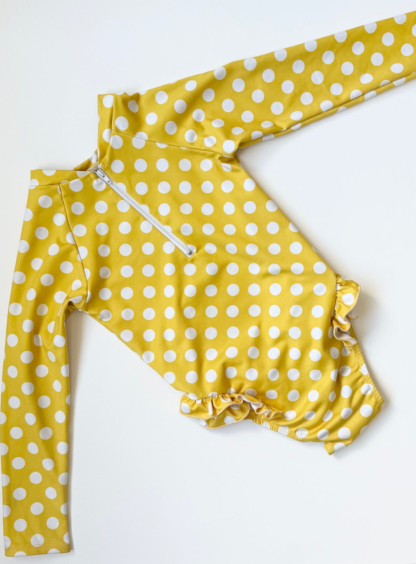 Imagine Perry Yellow Polkadot Long Sleeve One Piece Swimsuit (5/6 Years)