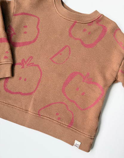 Zara Brown Apples “Just Natural” Crewneck Sweater (18-24 Months)