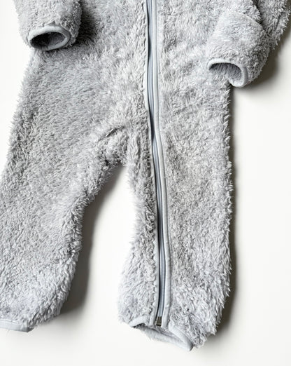 The North Face Baby Bear Grey Furry Bunting Suit (12-18 Months)