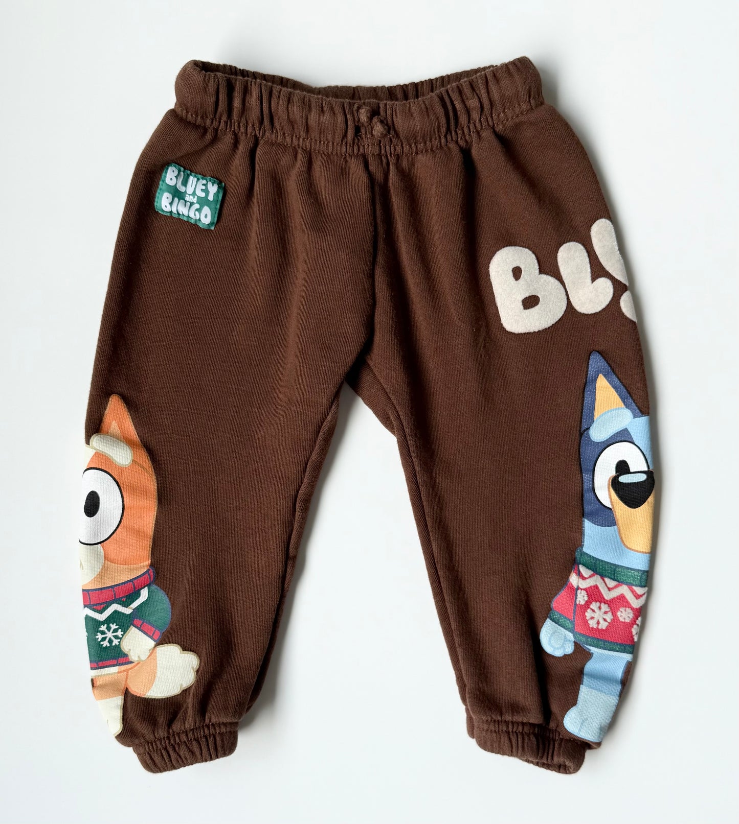 Zara x Bluey Brown Christmas Sweatpants (2-3 Years)