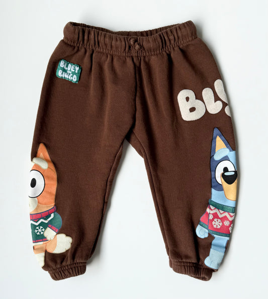 Zara x Bluey Brown Christmas Sweatpants (2-3 Years)