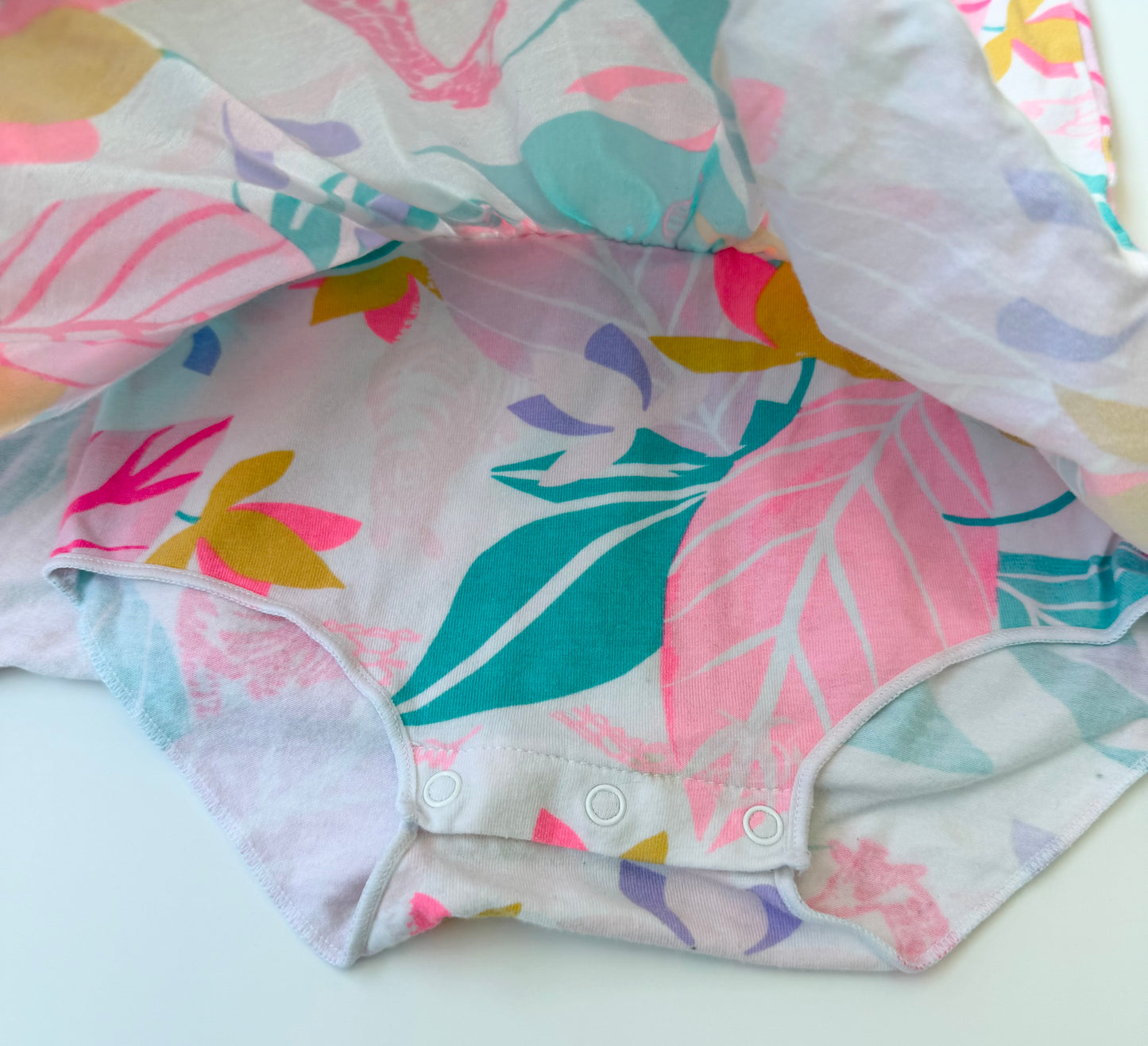 Bonds White Neon Giraffe Onesie Dress (12-18 Months)