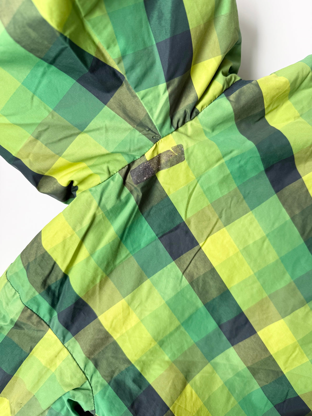 The North Face Perrito Grey & Green Plaid Reversible Jacket (3T)