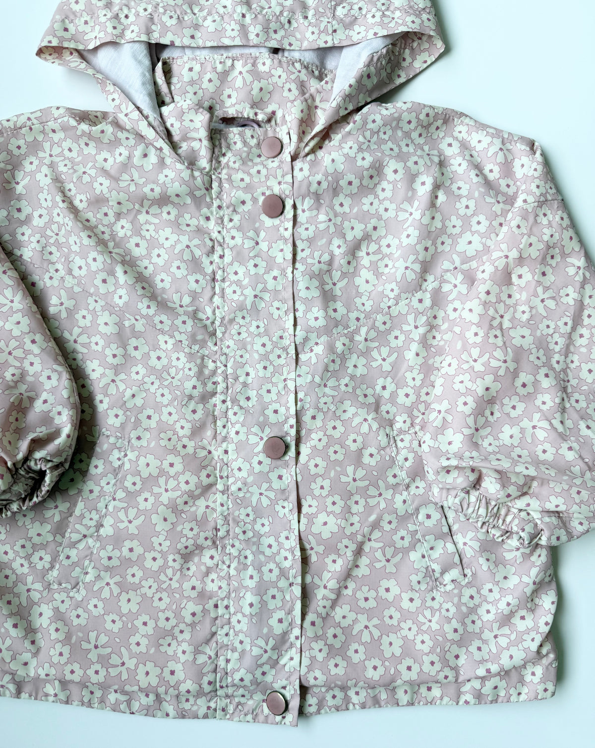 Zara Light Pink & Dainty Floral Windbreaker (18-24 Months)
