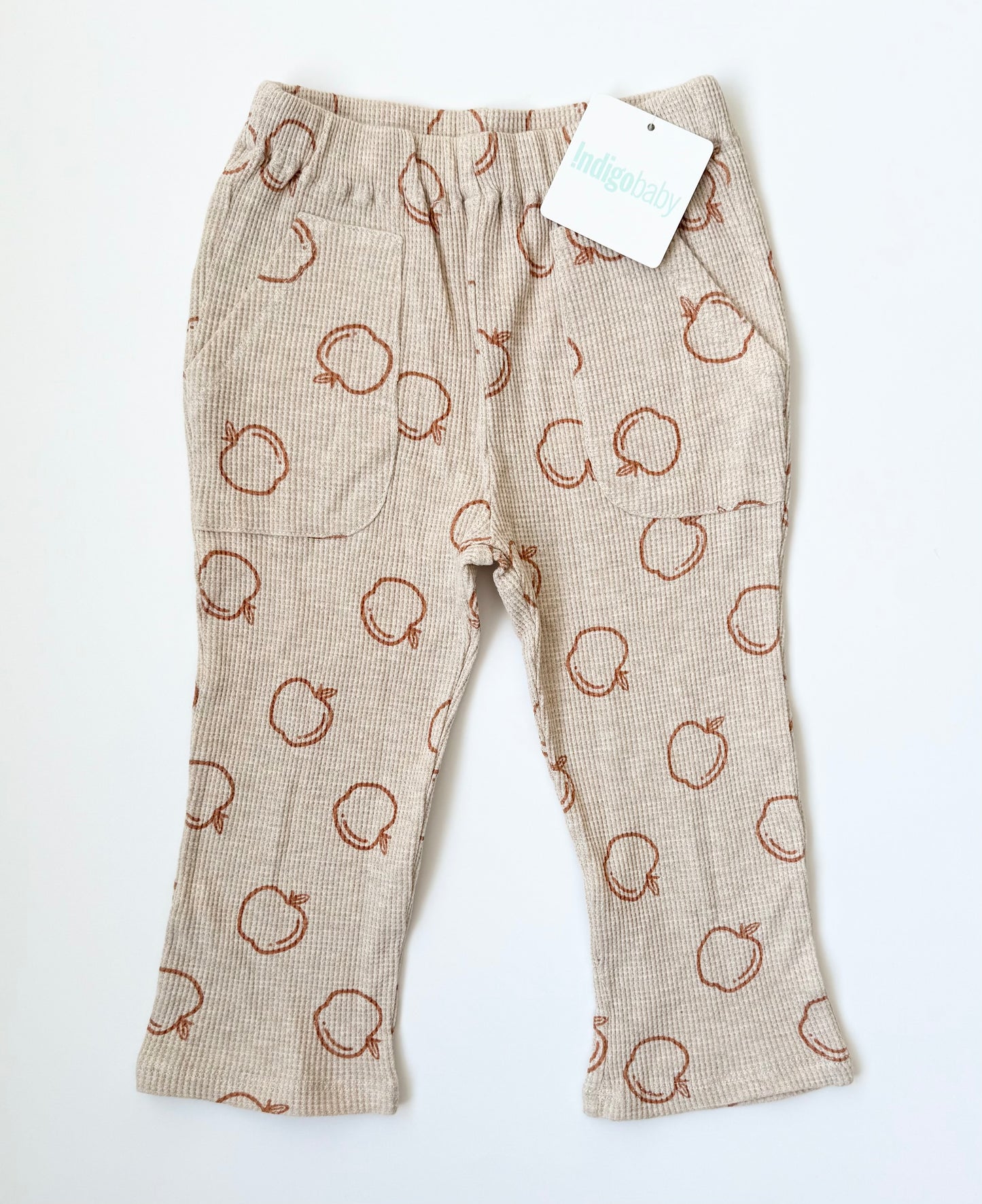 Indigo Baby Beige Waffled Apple Pants - New (3T)