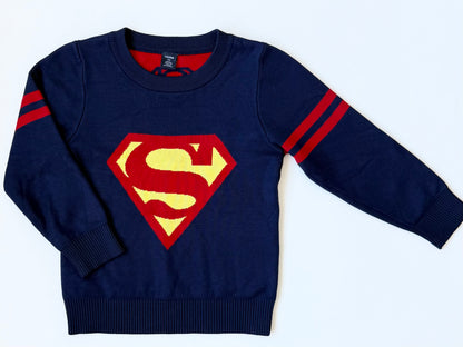 Baby Gar Navy Superman Knit Sweater (5 Years)