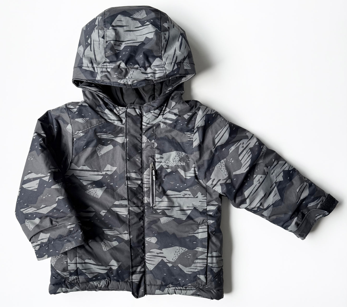 Columbia Alpine Free Fall Black & Grey Camouflage Winter Jacket (3T)