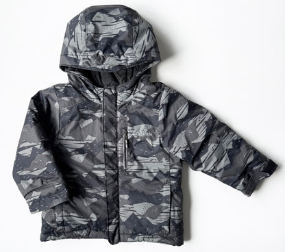 Columbia Alpine Free Fall Black & Grey Camouflage Winter Jacket (3T)