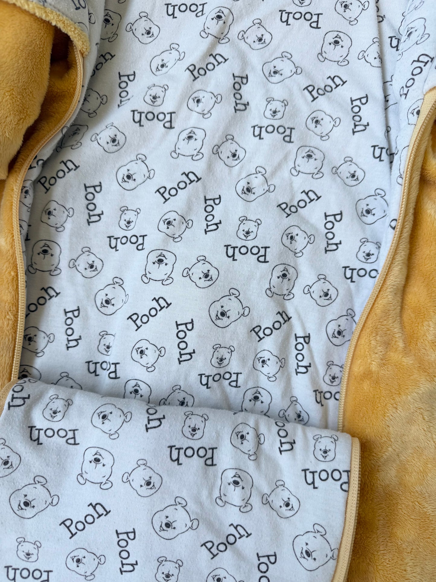 Disney Baby Y2K Yellow Winnie the Pooh Bunting Suit (12 Months)