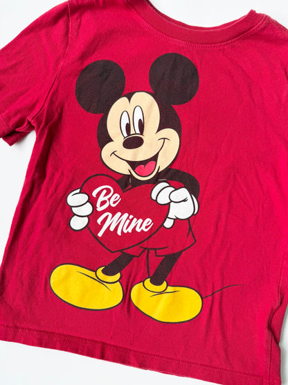 Old Navy x Disney Mickey Mouse “Be Mine” Red T-Shirt (4T)