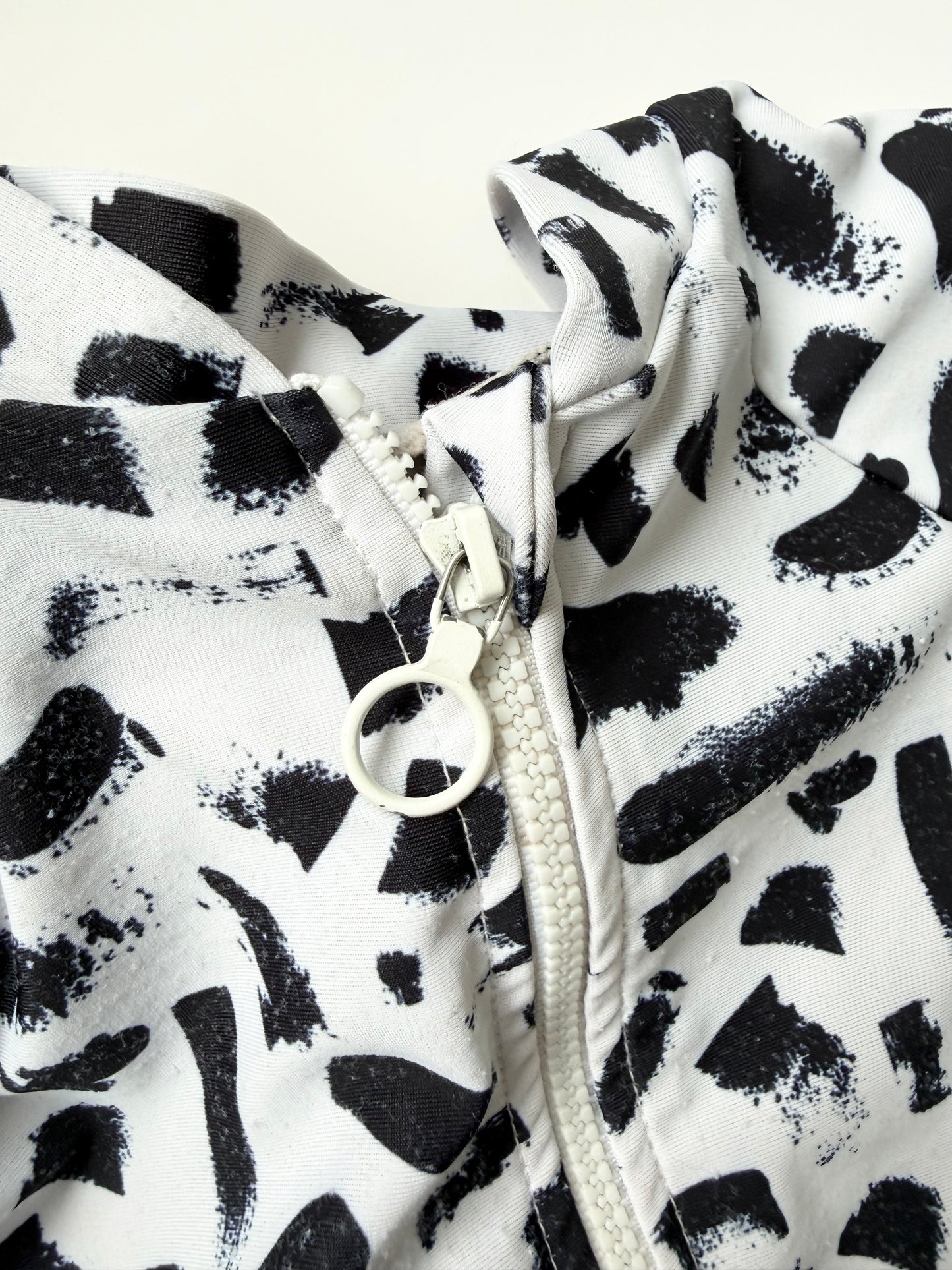 Current Tyed White & Black Strokes Sunsuit (12 Months)