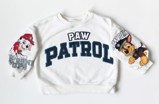 Zara x Paw Patrol White “Paw Patrol” Crewneck Sweater (18-24 Months)