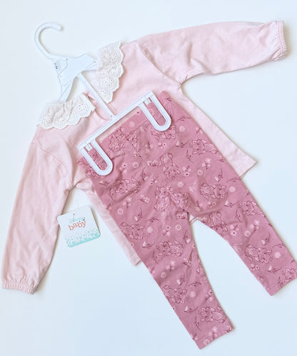 Disney Baby Pink Marie “I’m Pretty Puuurfect” Long Sleeve & Pants Set - New (12-18 Months)
