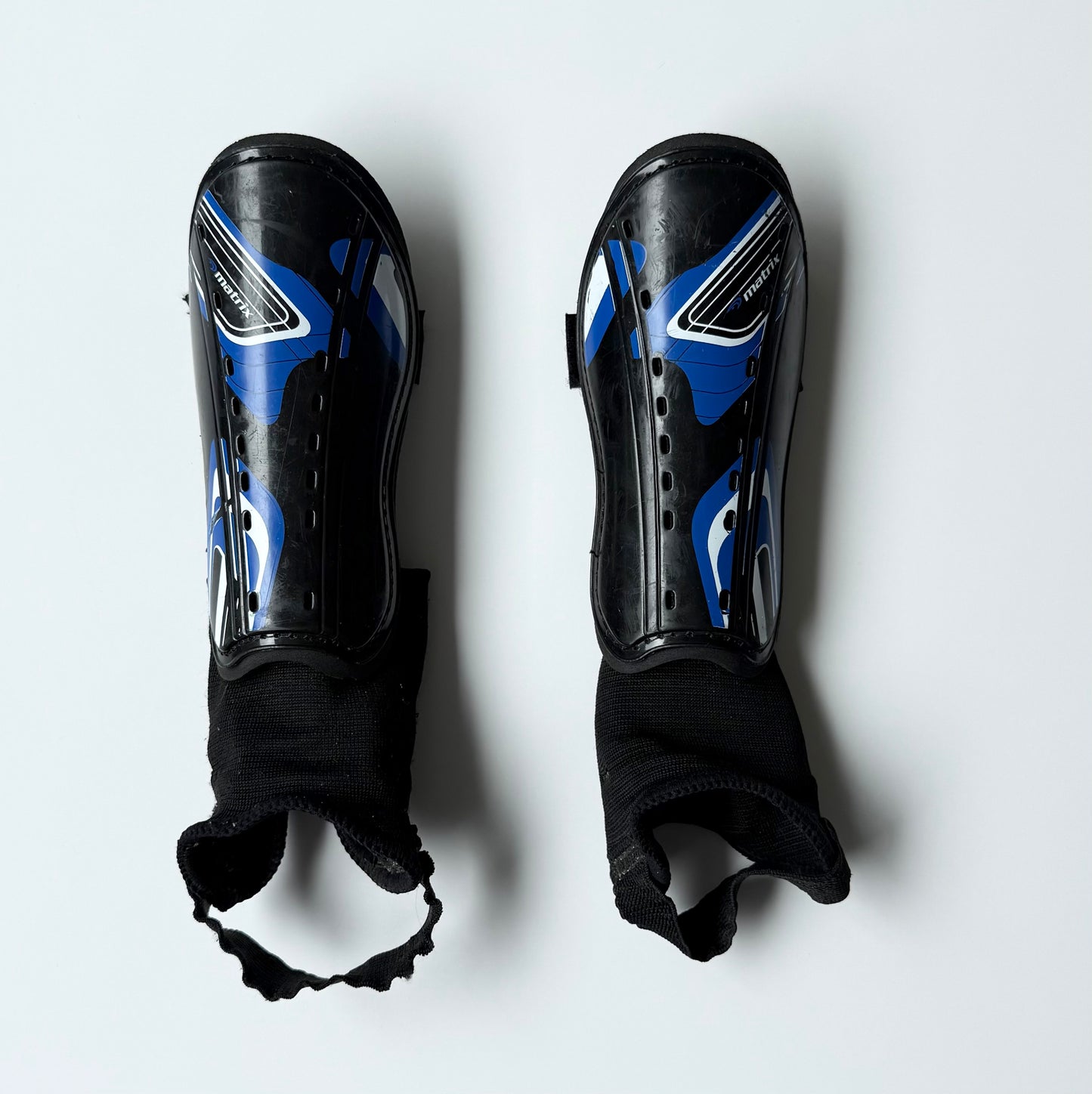 Matrix Blue & Black Soccer Shin Guards (Small)