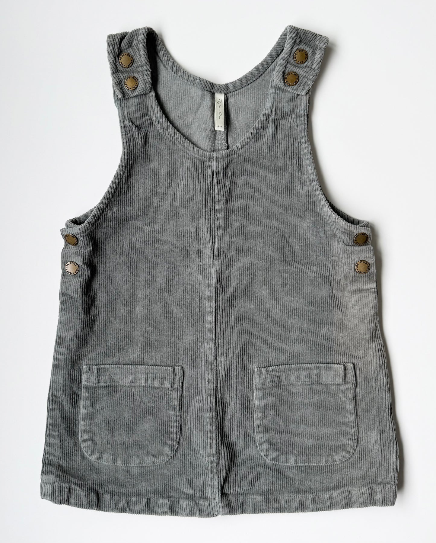 Rylee & Cru Odette Grey Blue Corduroy Skirtall (4-5 Years)
