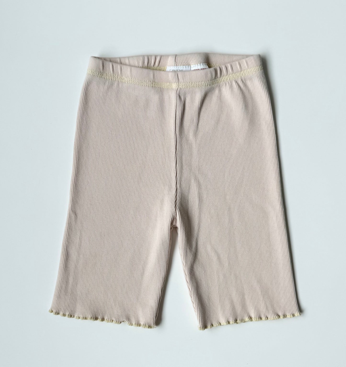 Zara Beige Ribbed Longer Biker Shorts (3-4 Years)