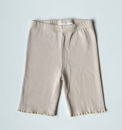 Zara Beige Ribbed Longer Biker Shorts (3-4 Years)