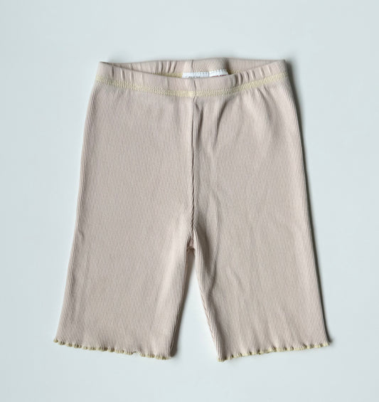 Zara Beige Ribbed Longer Biker Shorts (3-4 Years)