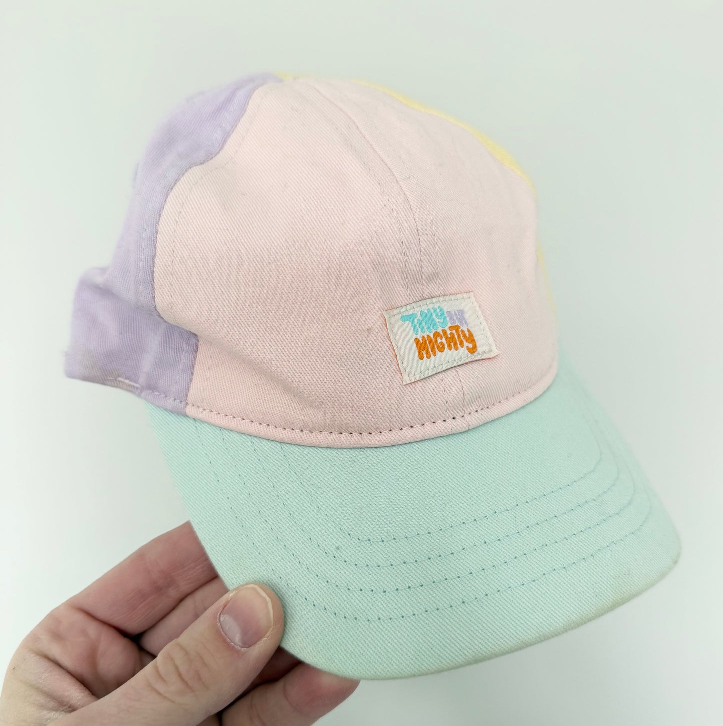 H&M Pastel Color Blocking “Tiny But Mighty” Ball Cap (6-12 Months)