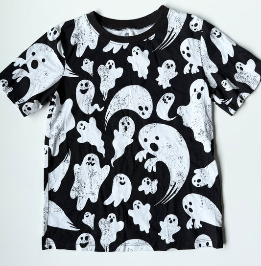 H&M Black & White Ghosts T-Shirt (6-8 Years)