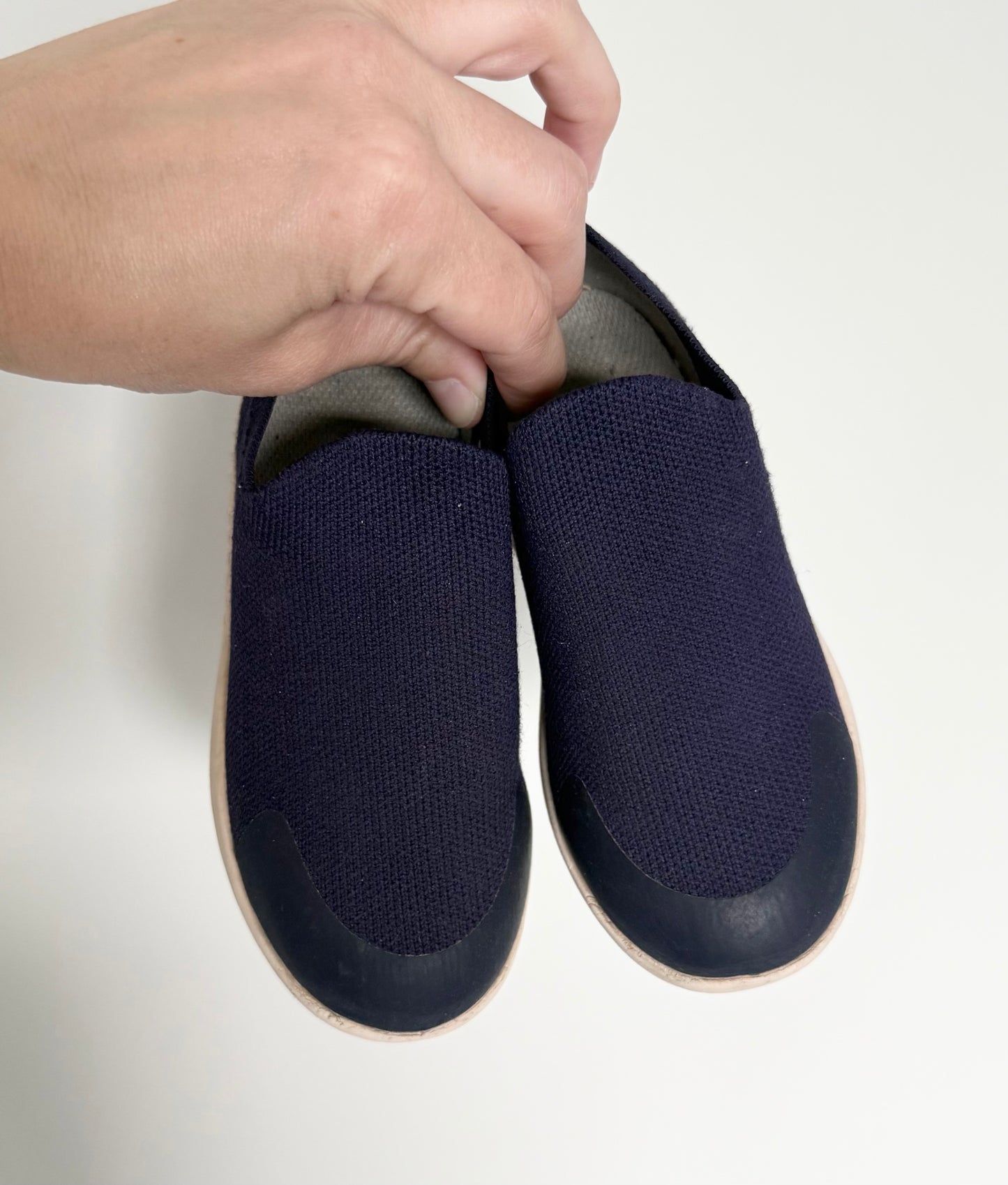 Heyfolks Navy Knit Stretch Slip On Sneaker (8)