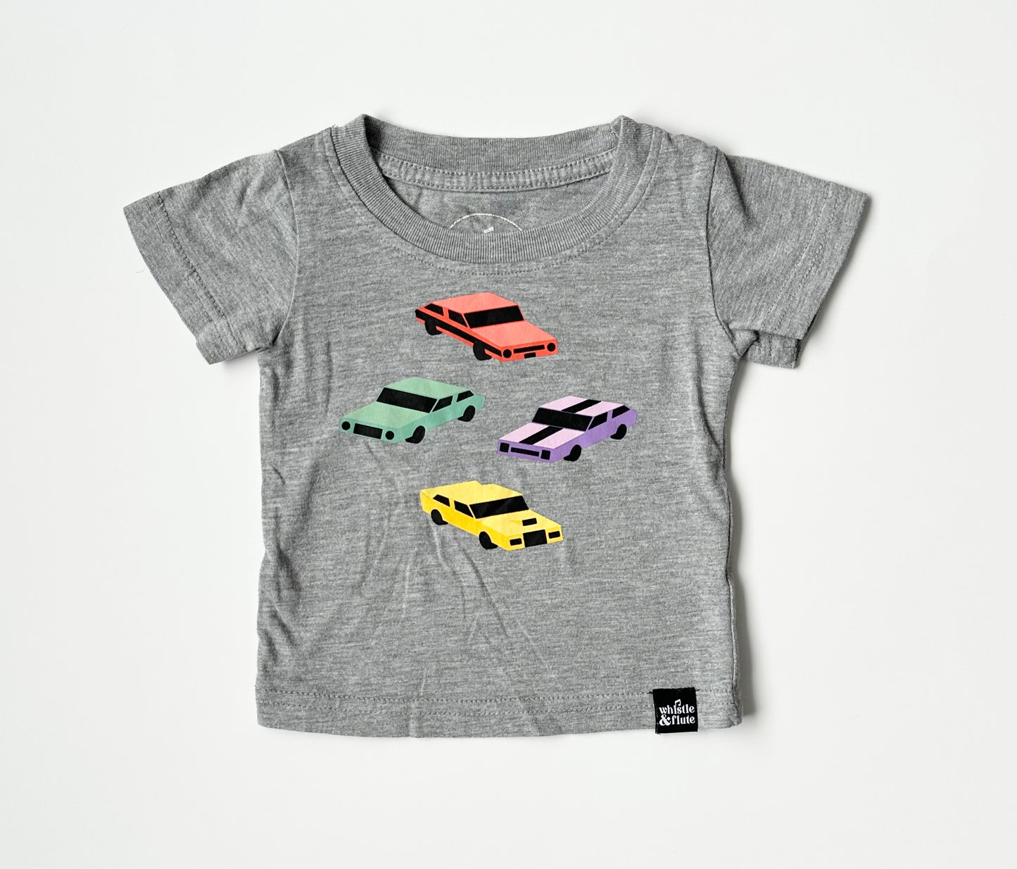 Whistle & Flute Vintage Cars Grey T-Shirt (6-12 Months)